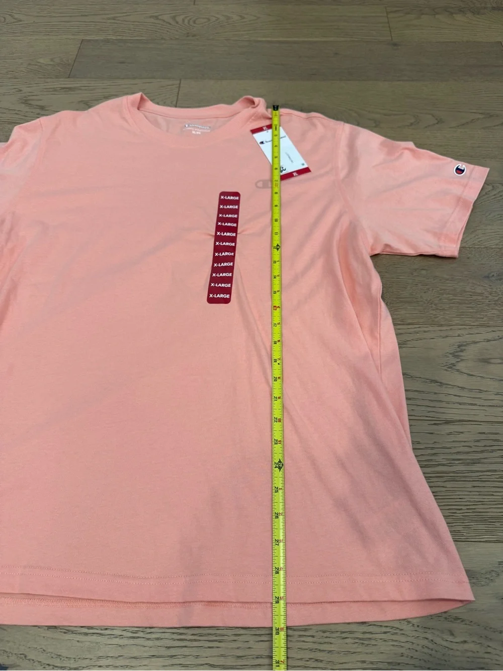 Champion Men’s T-Shirt XL Cantaloupe Orange Logo Short Sleeve NWT - Picture 6 of 8